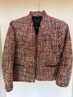 Ann Taylor Factory Tweed Jacket 4P A033